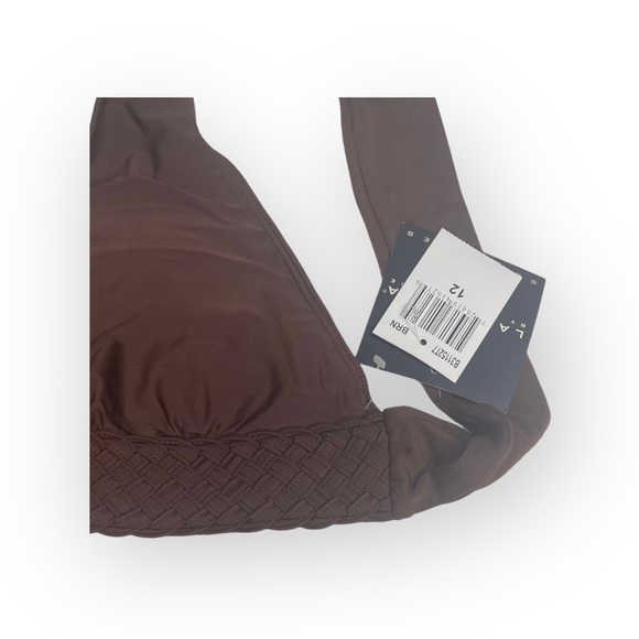 new La Blanca ༄ Woven 2 Piece Halter Bikini Set ༄ Chocolate Brown ༄ 12 ༄ Cruise - Picture 5 of 16